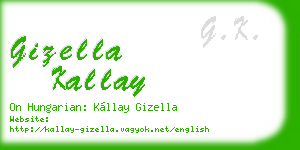 gizella kallay business card
