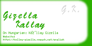 gizella kallay business card